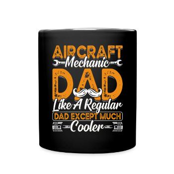 Love Avion aviation - Mug uni - noir - Devant