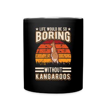Kangourou australien Kangourou australien - Mug uni - noir - Devant