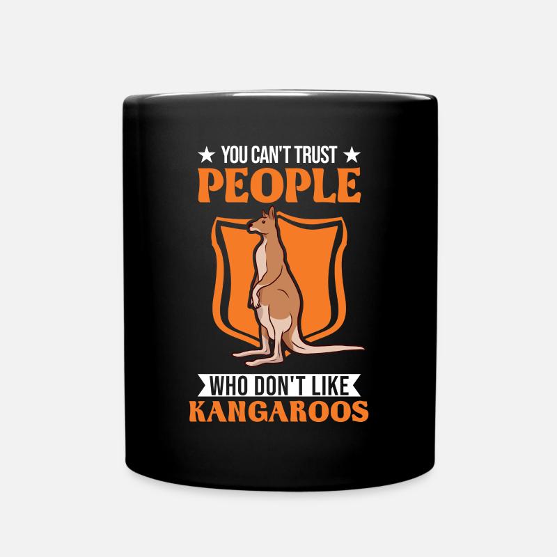 Känguru Australien Australisches Kangaroo - Tasse einfarbig - Schwarz