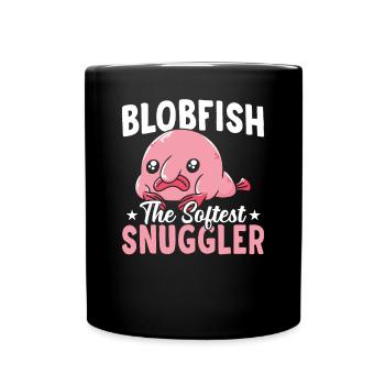 Blobfish Softest Snuggler Blobfishes Besitzer - Tasse einfarbig - Schwarz - Vorne