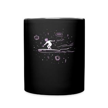 Surfer Conspiracy Außerirdischer Ufo Alien - Tasse einfarbig - Schwarz - Vorne
