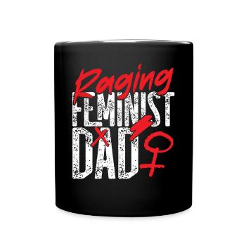 Papa féministe enragé Père féministe - Mug uni - noir - Devant