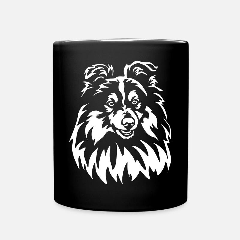 Sheltie Head « Black Edition » - Mug uni - noir