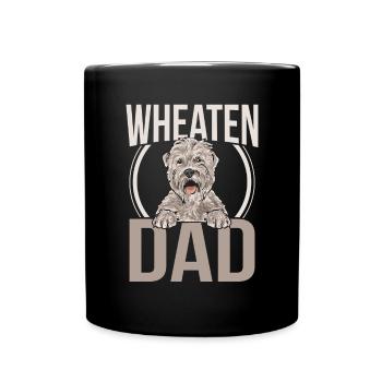 Irish Soft Coated Wheaten Terrier - Tasse einfarbig - Schwarz - Vorne