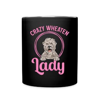 Irish Soft Coated Wheaten Terrier - Tasse einfarbig - Schwarz - Vorne