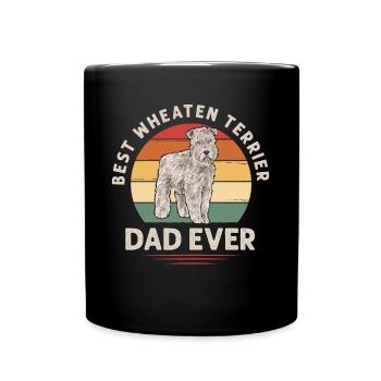 Irish Soft Coated Wheaten Terrier - Tasse einfarbig - Schwarz - Vorne