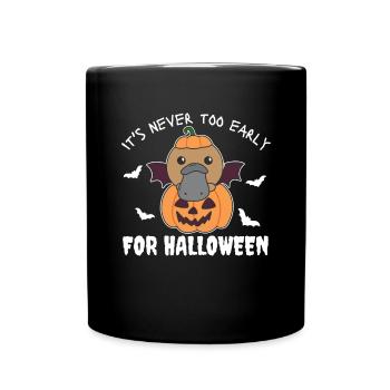 Ornithorynque il n’est jamais trop tôt pour Halloween - Mug uni - noir - Devant
