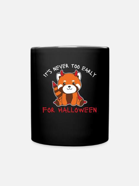 Panda roux il n’est jamais trop tôt pour Halloween - Mug uni - noir