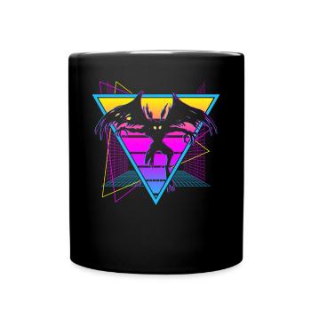 Mothman Crypto Cryptozoologie Rétro - Mug uni - noir - Devant