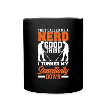 Funny Probing Metal Detector Detector - Full Colour Mug - black - Front