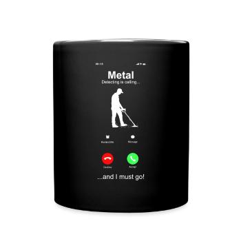 Funny Probing Metal Detector Detector - Full Colour Mug - black - Front