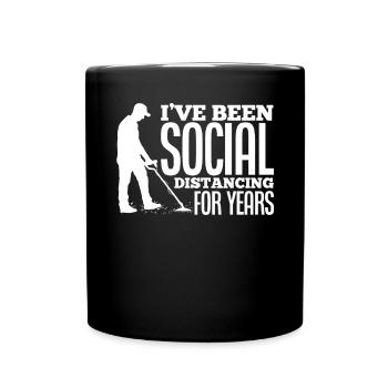 Funny Probing Metal Detector Detector - Full Colour Mug - black - Front