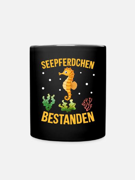 Seepferdchen bestanden - Tasse einfarbig - Schwarz