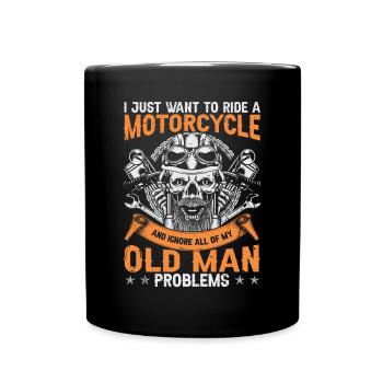Je veux juste conduire une moto et ignorer tout - Mug uni - noir - Devant