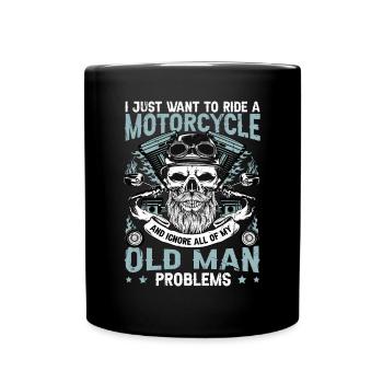 Je veux juste conduire une moto et ignorer tout - Mug uni - noir - Devant