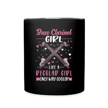 Clarinettiste basse - Mug uni - noir - Devant