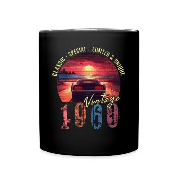 Millésime 1960 Anniversaire Synthwave Année de naissance 1960 - Mug uni - noir - Devant