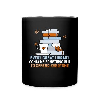 Chaque jour devrait être le jour de la bibliothèque - Mug uni - noir - Devant