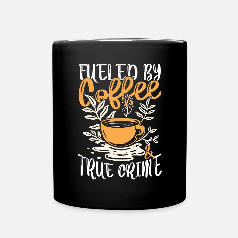 Kaffee angetrieben - Tasse einfarbig - Schwarz