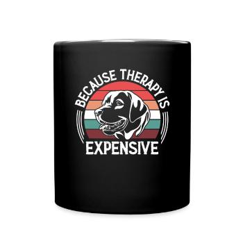 La thérapie coûte cher - Mug uni - noir - Devant
