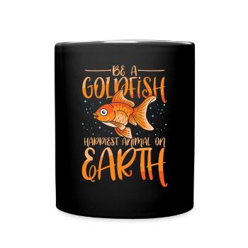 Ein Goldfisch sein - Tasse einfarbig - Schwarz - Vorne
