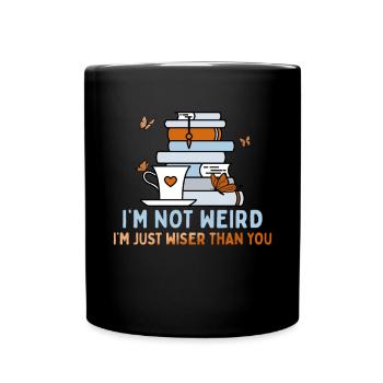 Je lis ce que je veux Citation de lecture drôle - Mug uni - noir - Devant