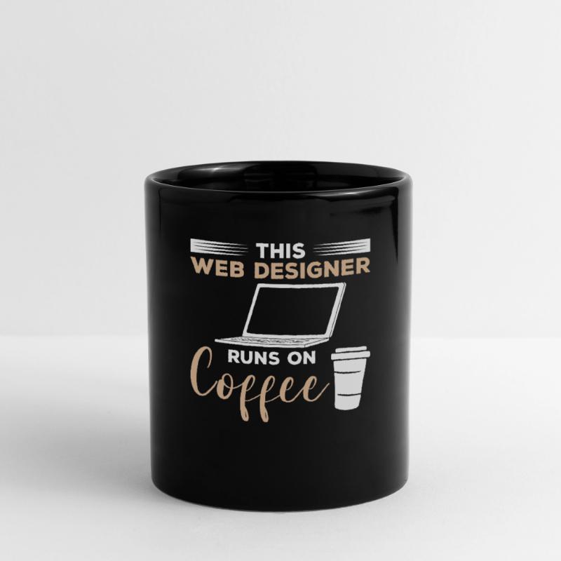 This Web Designer Runs On Coffee Programming Full Colour Mug
