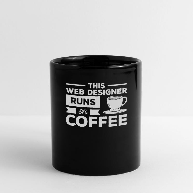 This Web Designer Runs On Coffee Programming Full Colour Mug