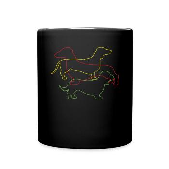 Teckel de race de chien pour les amoureux des chiens - Mug uni - noir - Devant