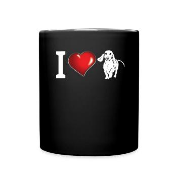 Teckel de race de chien pour les amoureux des chiens - Mug uni - noir - Devant