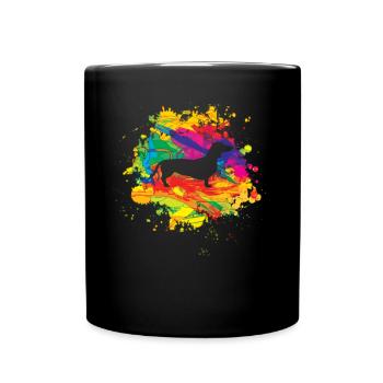 Teckel de race de chien pour les amoureux des chiens - Mug uni - noir - Devant