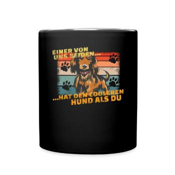 Hunderasse Dackel für Hundeliebhaber - Tasse einfarbig - Schwarz - Vorne