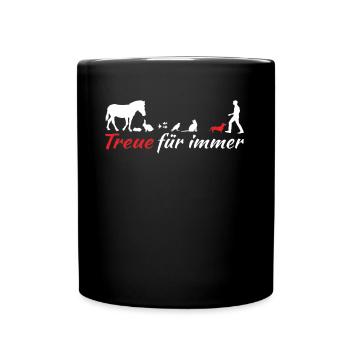 Hunderasse Dackel für Hundeliebhaber - Tasse einfarbig - Schwarz - Vorne