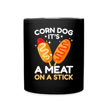 Corn Dog Lover Hot Dog Corndog Sausage Hotdog - Full Colour Mug - black - Front