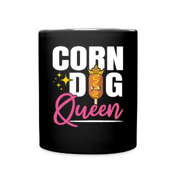 Corn Dog Lover Hot Dog Corndog Sausage Hotdog - Full Colour Mug - black - Front