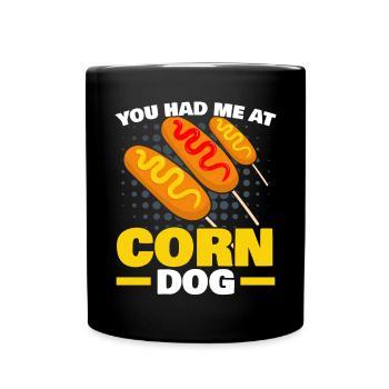Corn Dog Lover Hot Dog Corndog Saucisse Hotdog - Mug uni - noir - Devant