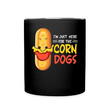 Corn Dog Lover Hot Dog Corndog Sausage Hotdog - Full Colour Mug - black - Front