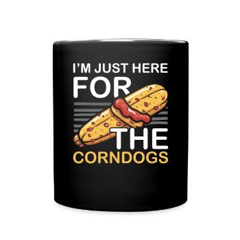 Corn Dog Lover Hot Dog Corndog Sausage Hotdog - Full Colour Mug - black - Front