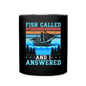 Fishing Kayak Paddling - Full Colour Mug - black - Front