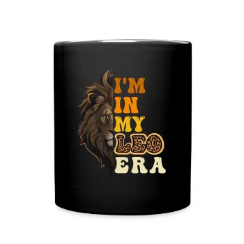 LÖWE LEO Horoscope Design - Tasse einfarbig - Schwarz - Vorne