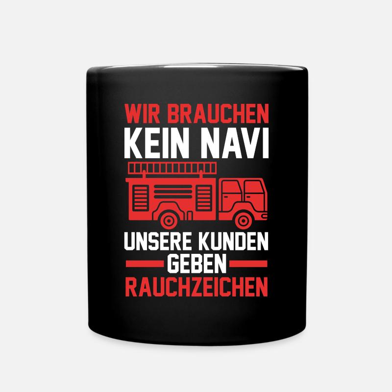 Feuerwehrmann Feuerwehr - Tasse einfarbig - Schwarz