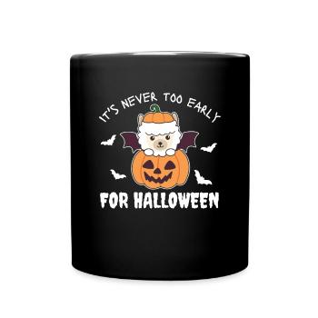 Alpaga il n’est jamais trop tôt pour la citrouille d’Halloween - Mug uni - noir - Devant