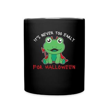Grenouille il n’est jamais trop tôt pour le diable d’Halloween - Mug uni - noir - Devant