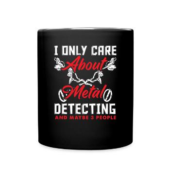 Funny Probing Metal Detector Detector - Full Colour Mug - black - Front