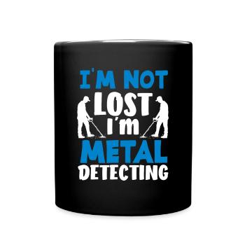 Funny Probing Metal Detector Detector - Full Colour Mug - black - Front