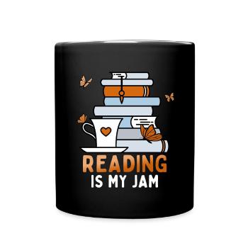 Lesen Ist Mein Hobby Buchliebhaber Lustiger - Tasse einfarbig - Schwarz - Vorne