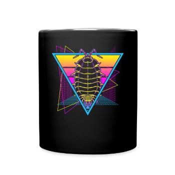 Isopods Retro Vaporwave - Full Colour Mug - black - Front