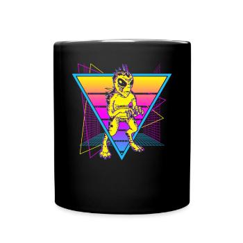 Chupacabra Krypto Kryptozoologie Retro - Tasse einfarbig - Schwarz - Vorne