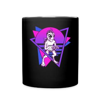 Chupacabra Krypto Kryptozoologie Retro - Tasse einfarbig - Schwarz - Vorne
