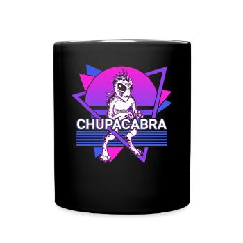 Chupacabra Crypto Cryptozoology Retro - Full Colour Mug - black - Front